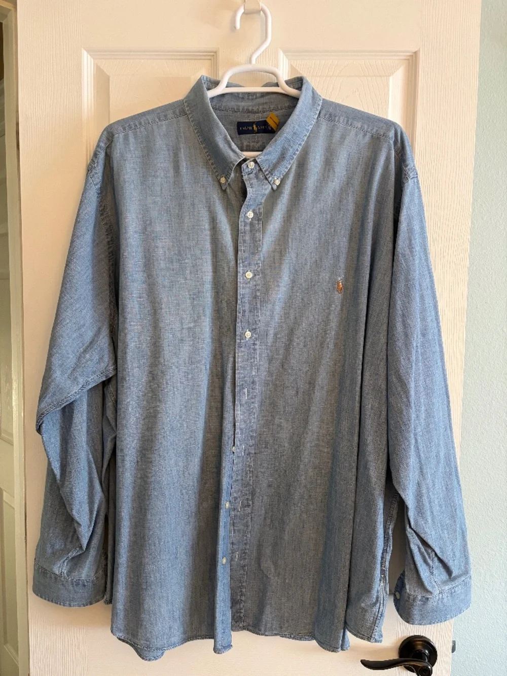 Men’s Ralph Lauren Big & Tall denim button down shirt 4XB